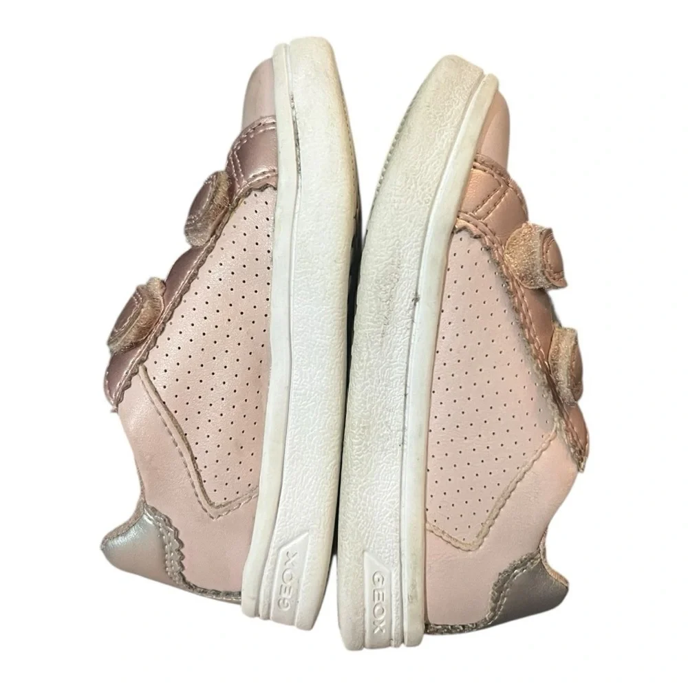 Geox DJ Rock 79 Sneakers Toddler Size 8 Pink Hook & Loop